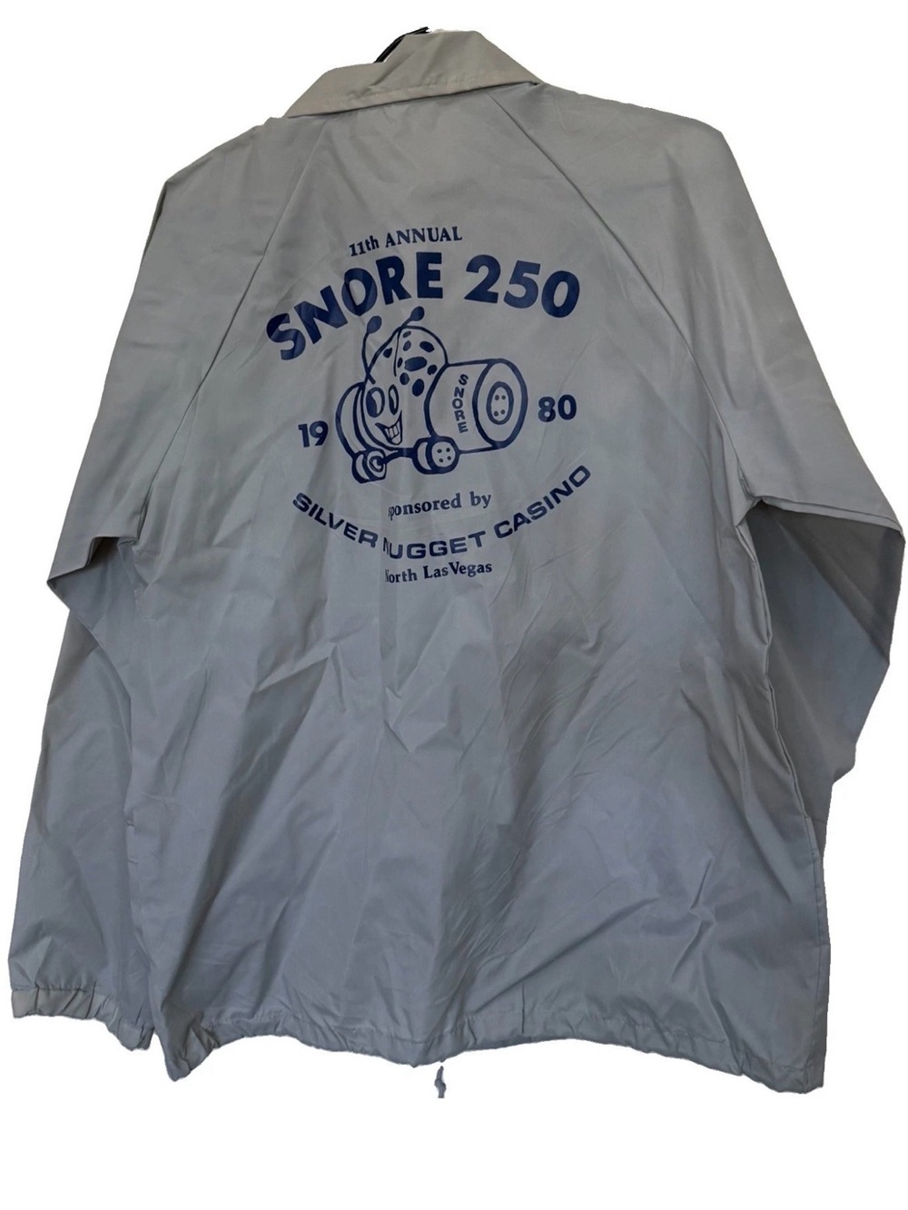 VTG SNORE 250 1980 Silver Nugget Jacket Race Enthusiast Collectible Las Vegas